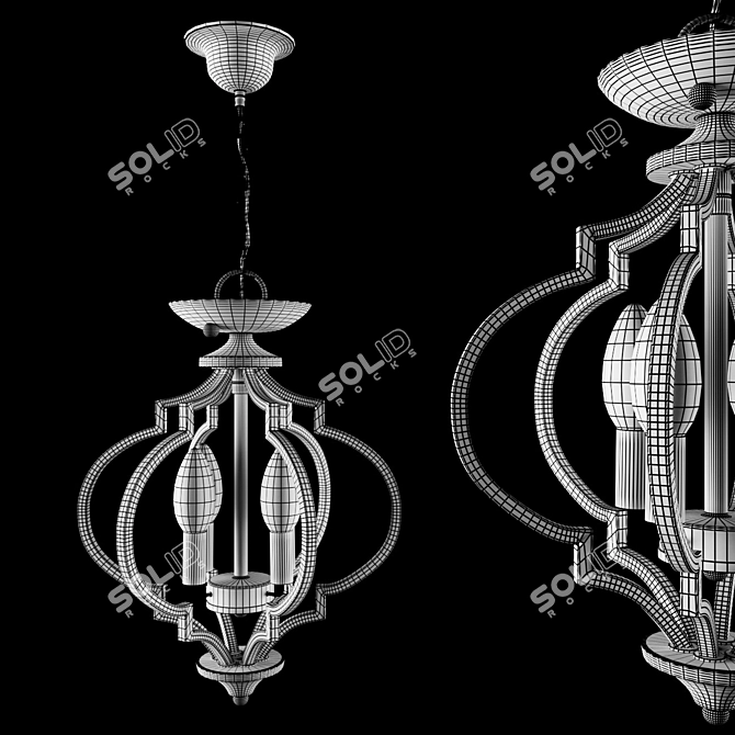 Italian Pendant Lamp Foriate by ST Luce 3D model image 2