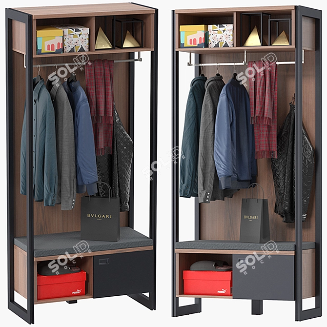 Modern Chaim Hallway Unit: Stylish and Functional 3D model image 1