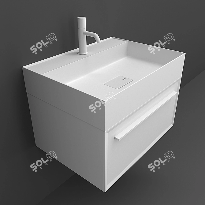 Luxurious Falper 7 Metrica D7H Washbasins 3D model image 1