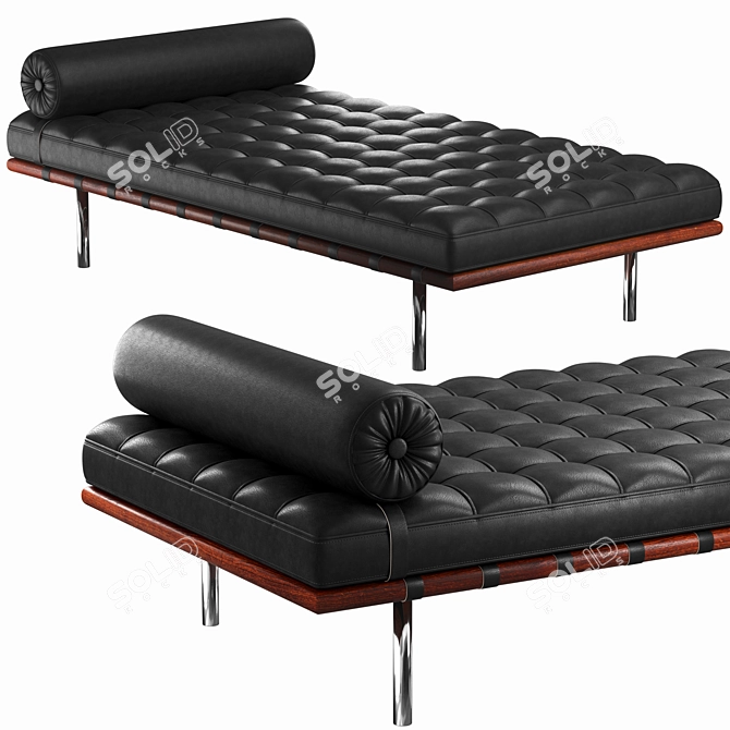 KNOLL Barcelona Leather Day Bed 3D model image 1