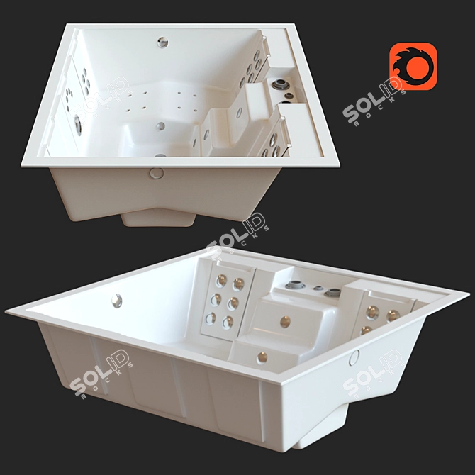 Martinique 5: Stylish Whirlpool Retreat 3D model image 1