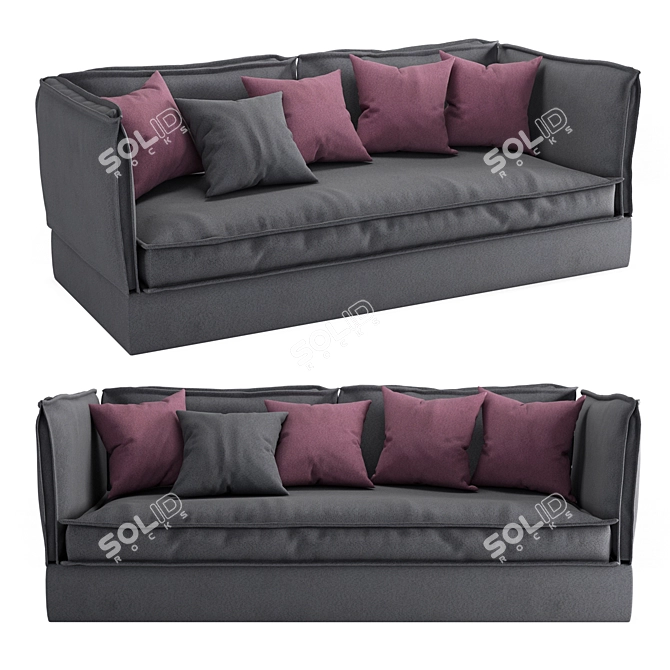 Luxurious Cervantes Sofa by Interia 3D model image 1