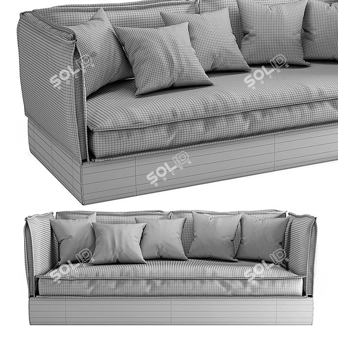 Luxurious Cervantes Sofa by Interia 3D model image 2