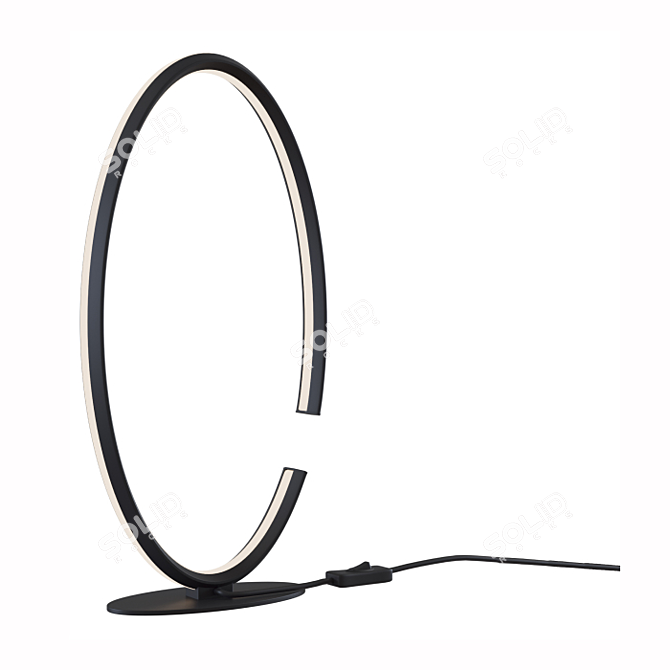Azumi Table Lamp: Stylish, Adjustable, Black 3D model image 1