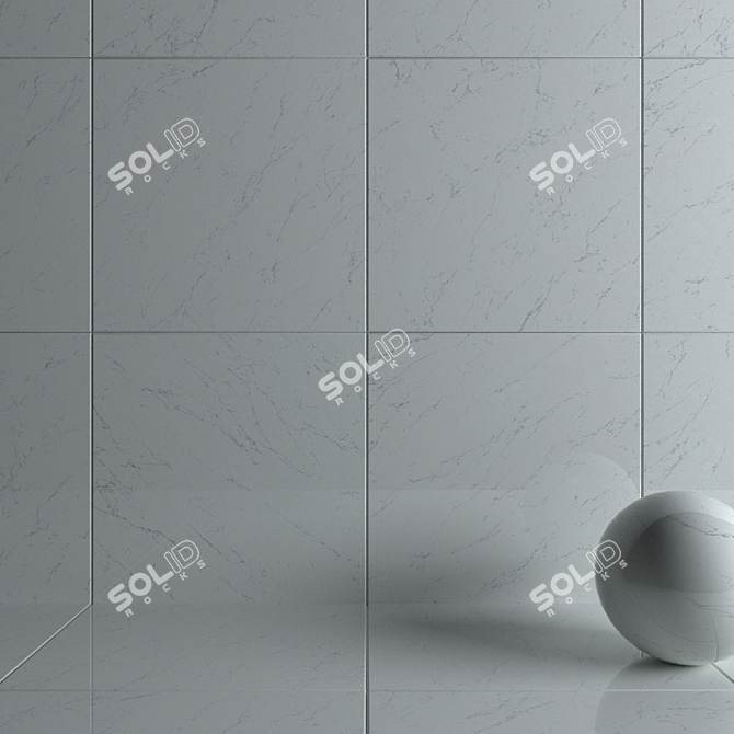 Carrara Pure Wall Tiles: 3K Multi-Texture 3D model image 3