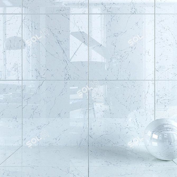 CARRARA PURE Wall Tiles - Stunning 3K Multi-Texture Design 3D model image 1