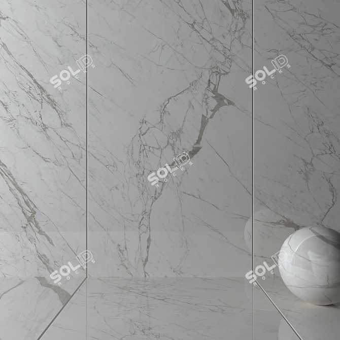 ATLAS MARVEL STATUARIO SELECT: 4K Multi-Texture Wall Tile 3D model image 2