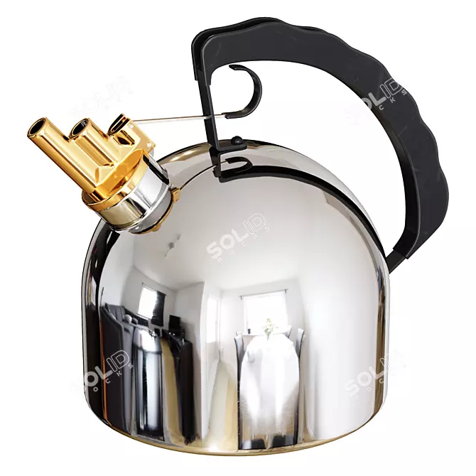 Sleek Alessi Kettle by Sapper 3D model image 1