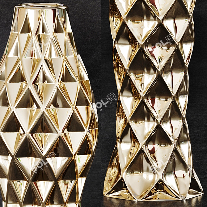 Versatile Decorative Vases Set 3D model image 2