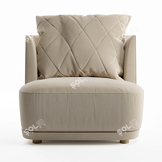 Elegant Alberta Armchair: Castello Lagravinese Studio 3D model image 1