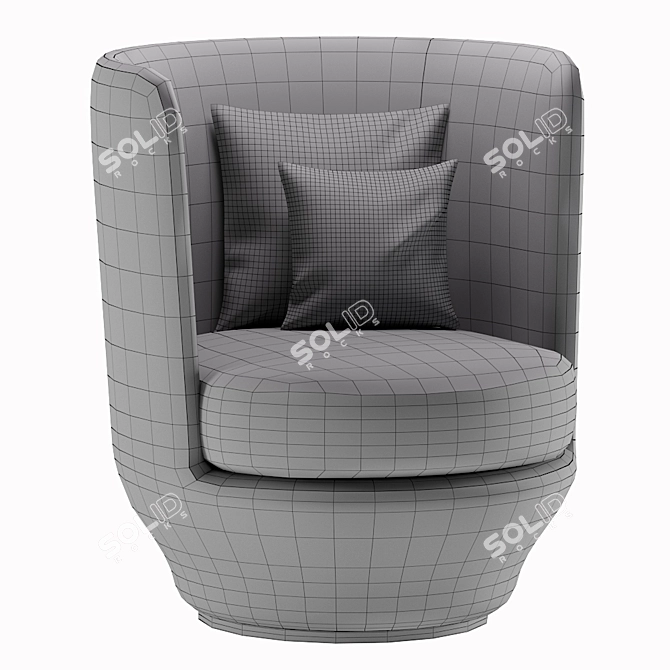 All Around Contemporary Armchair 3D model image 3