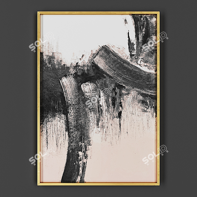 Elegant Framed Artwork 3D model image 1