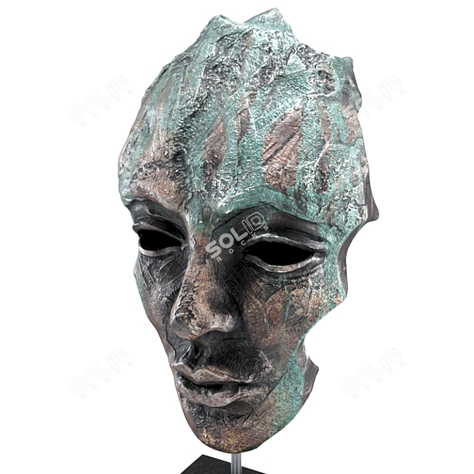 Elegant Face Sculpture 3D model image 2