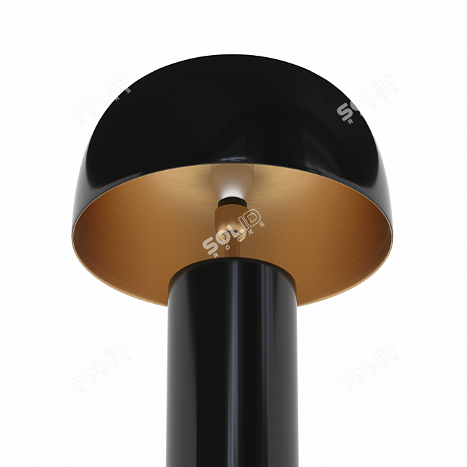 Sleek Black Table Lamp 3D model image 2