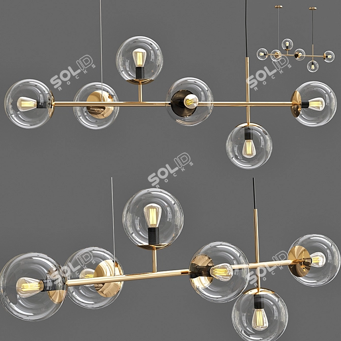 Bolia Orb Pendant: Modern Chandelier 3D model image 3