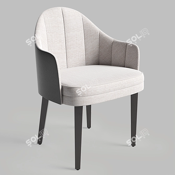 Modern Ash Armchair: Corbetti 3D model image 2