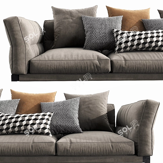 Flexform Adda 3 - Durable Modern Sofa 3D model image 2