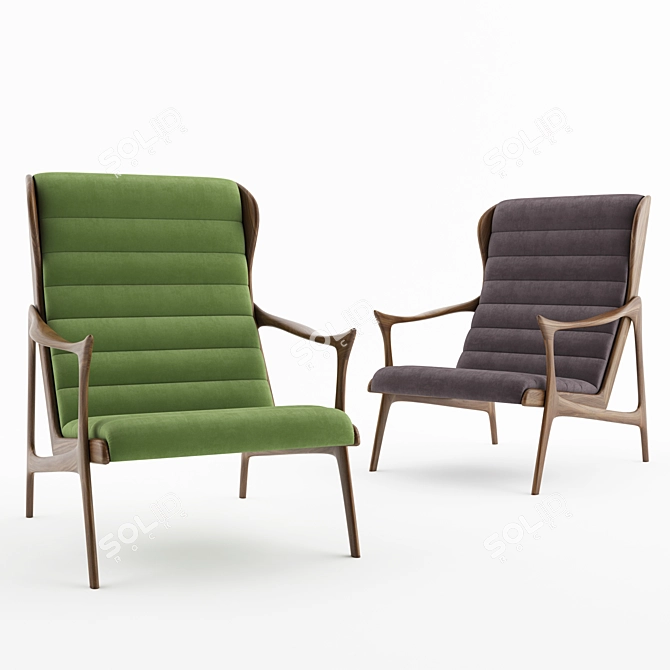 CASA Designed Grande Chair 3D model image 1