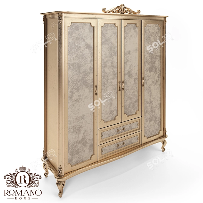 Laura Romano Handcrafted Home Cabinet 3D model image 2