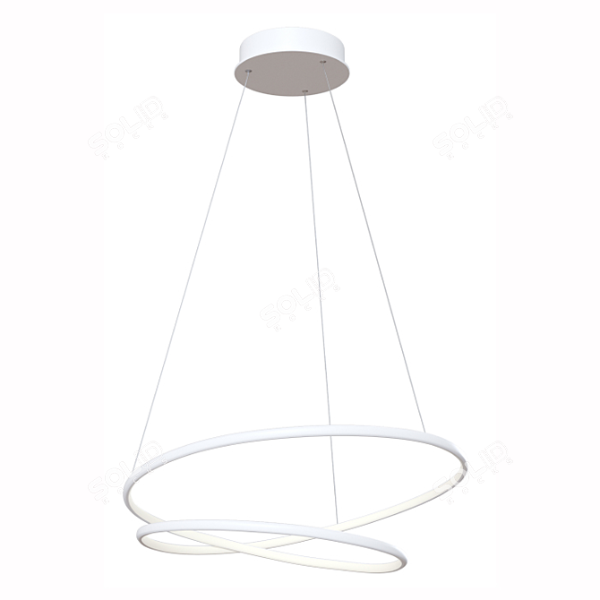 Modern White Pendant Lamp with 47W LED - Nola 3D model image 1