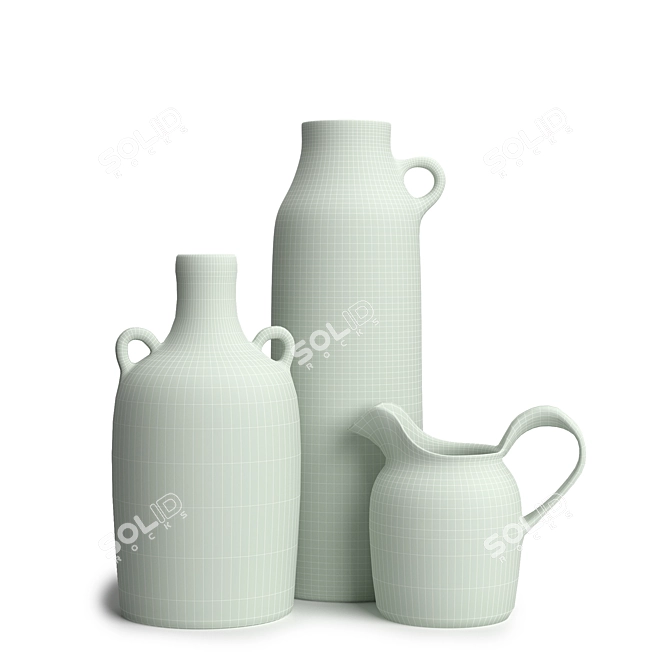 Retro Stoneware Collection 3D model image 2