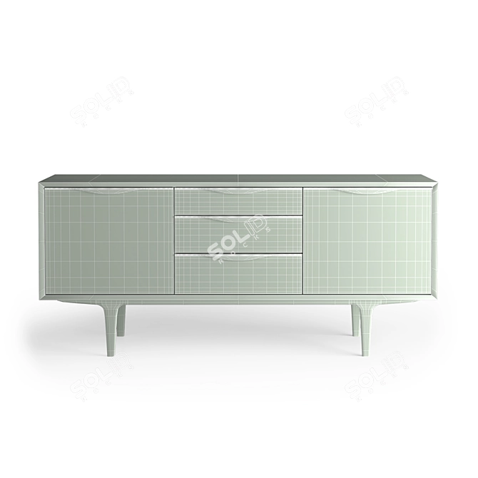 Elegant McKenzie Console: 3 Drawers 3D model image 2