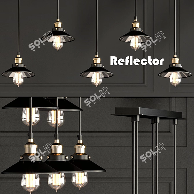 Modern Loft Cone Pendant Reflector 3D model image 1