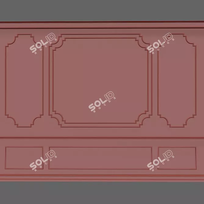 Elegant Wall Moulding: Adds Depth 3D model image 2