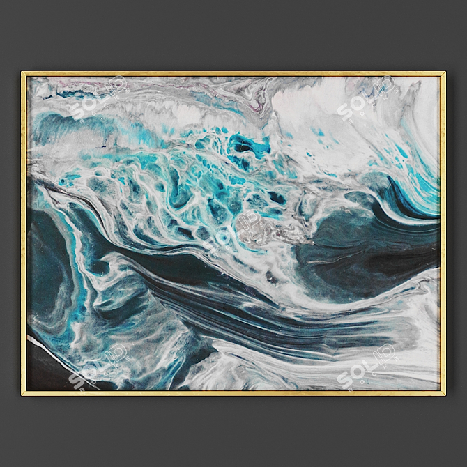 Elegant Framed Artwork 3D model image 1