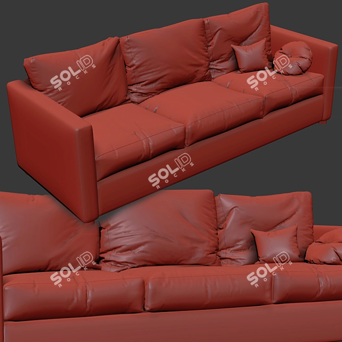 Comfy 3-Seat Ikea Vimle Sofa 3D model image 3