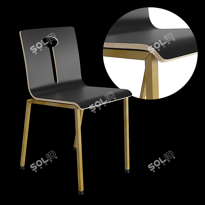 SIF 333 Chair: Stylish & Sturdy Seating 3D model image 2