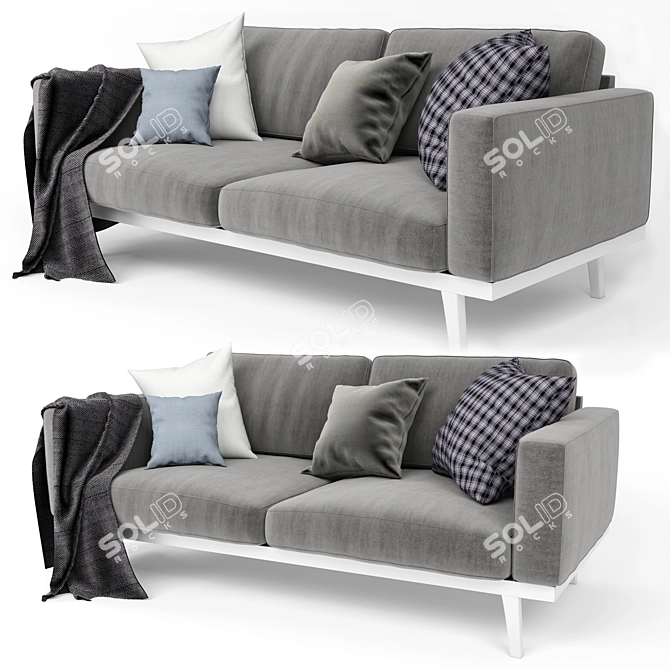 Elegant BoConcept Carlton Sofa 3D model image 2