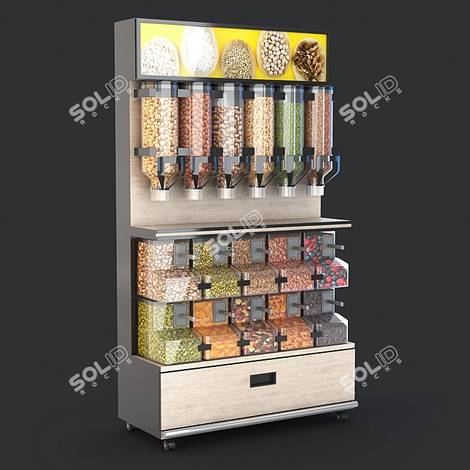 Bulk Product Dispenser Rack 3D model image 1