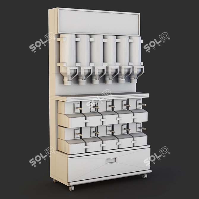 Bulk Product Dispenser Rack 3D model image 3