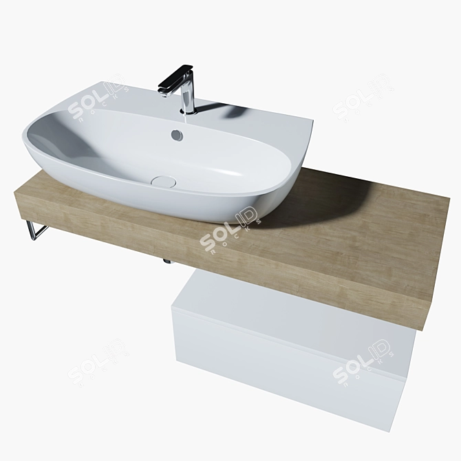 Elegant Simas Vignoni Bathroom Set 3D model image 2