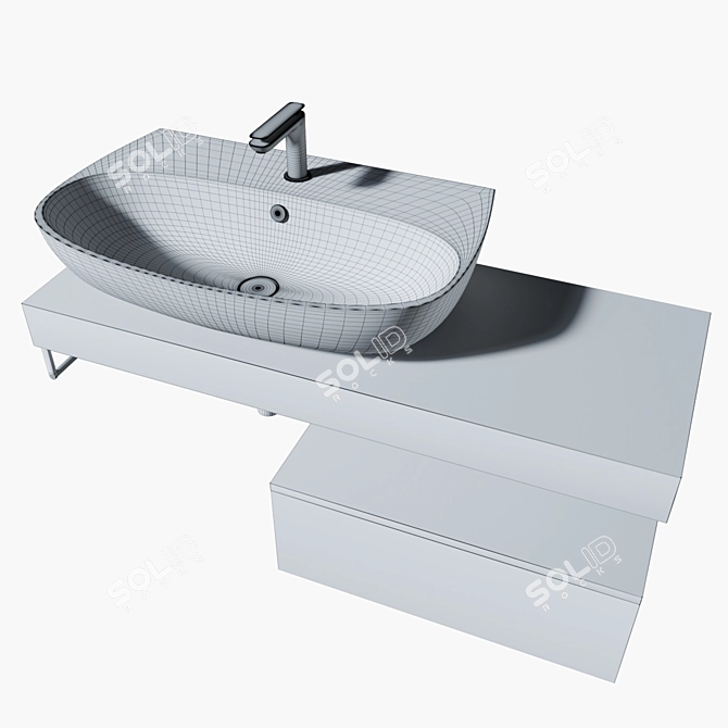 Elegant Simas Vignoni Bathroom Set 3D model image 3