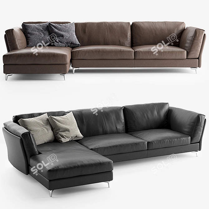 Contemporary Bahia Sofa by Alivar 3D model image 1