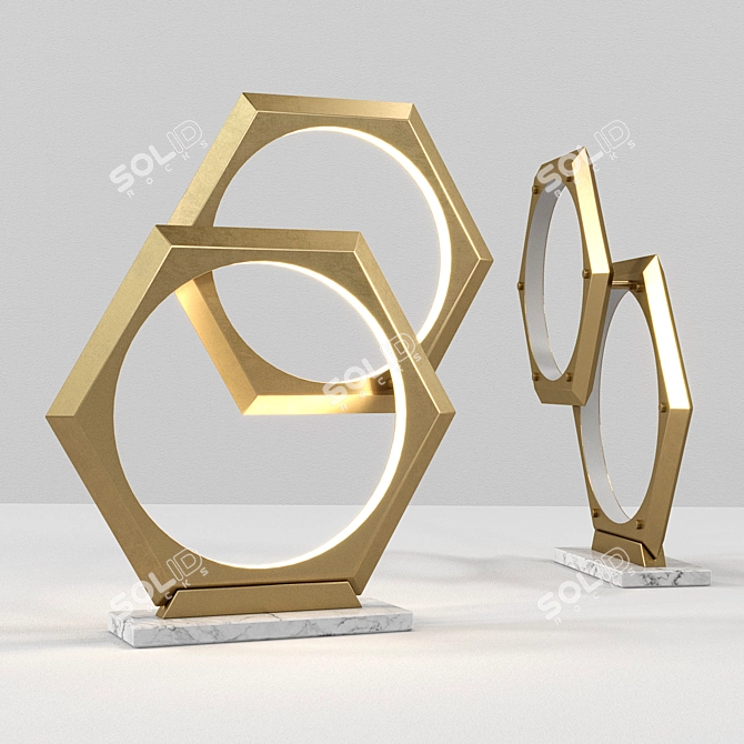 Eichholtz Hexum Table Lamp: Stylish and Functional 3D model image 1