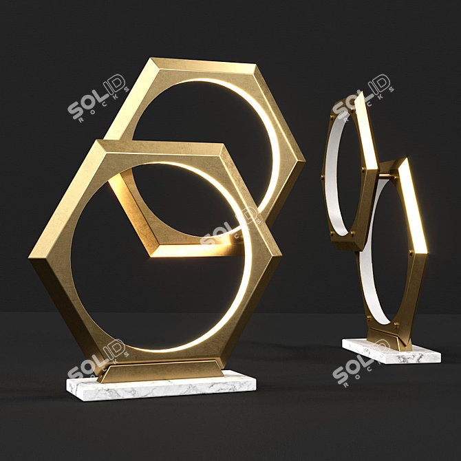 Eichholtz Hexum Table Lamp: Stylish and Functional 3D model image 2