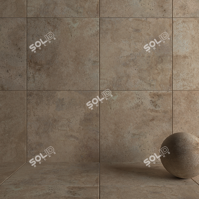 Elegant Aix Beige Wall Tiles 3D model image 3