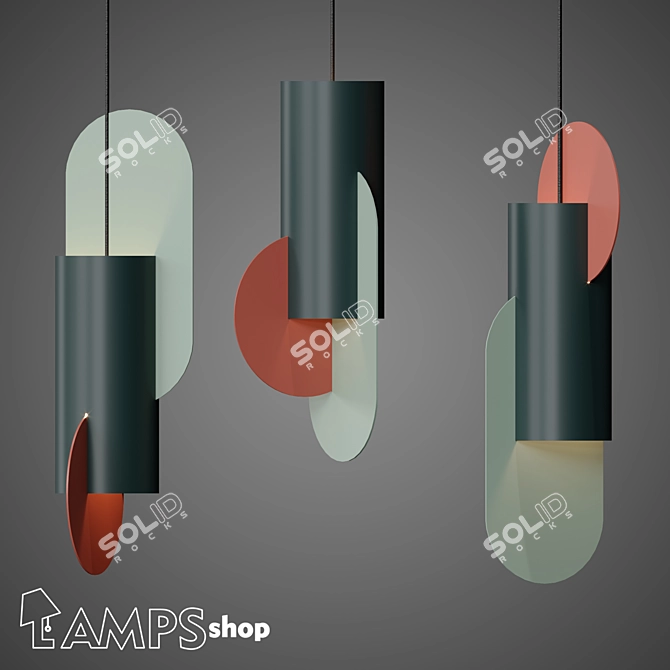 Nordic Plain Lamps - stylish and sleek 3D model image 1