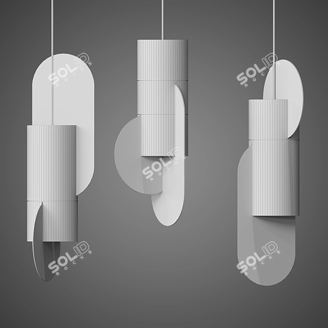 Nordic Plain Lamps - stylish and sleek 3D model image 2