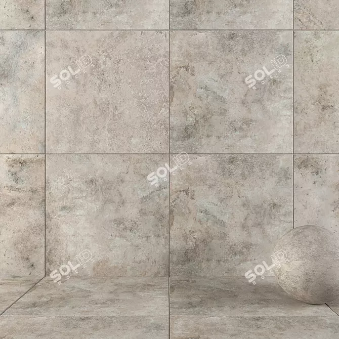 3K HD Cendre Wall Tiles 3D model image 1