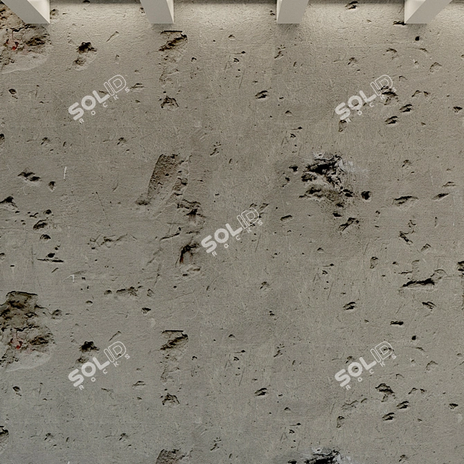 Vintage Concrete Wall Texture 3D model image 3