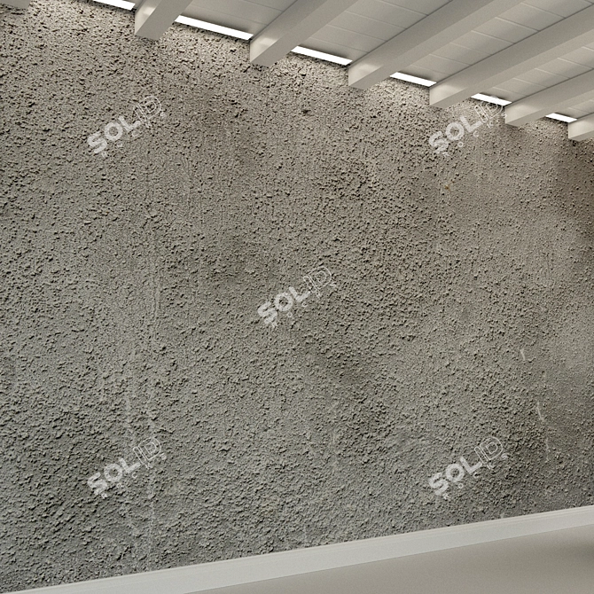 Weathered Concrete Wall Texture 3D model image 2