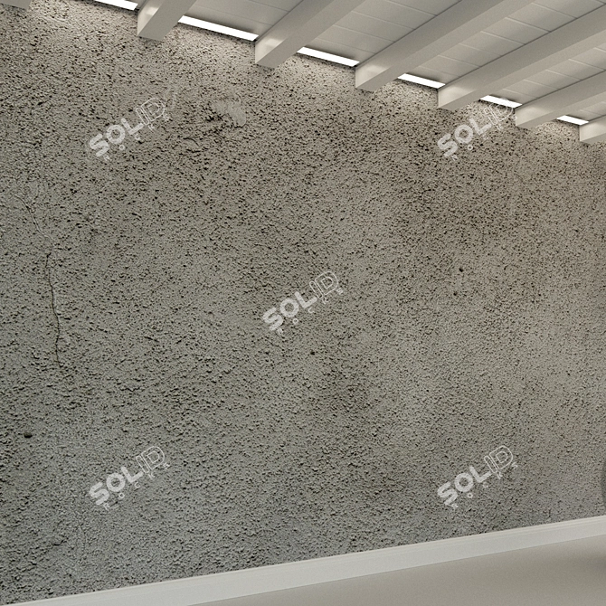 Title: Vintage Concrete Wall 3D model image 2