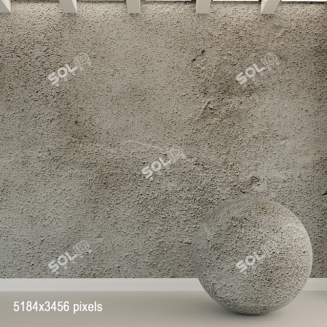 "Vintage Concrete Wall Texture 3D model image 1