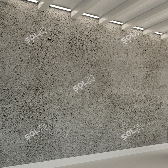 "Vintage Concrete Wall Texture 3D model image 2