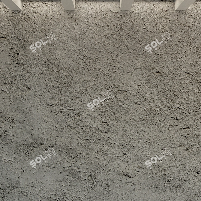 Title: Vintage Concrete Wall 3D model image 3