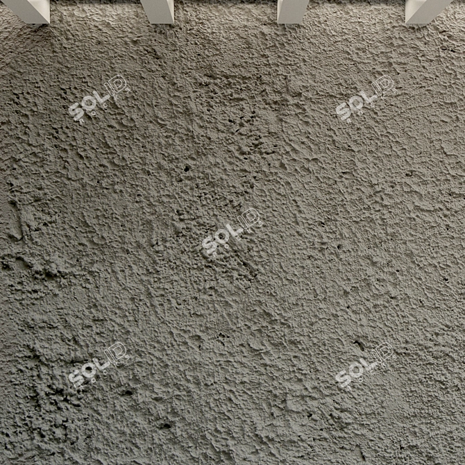 Vintage Concrete Wall Texture 3D model image 3